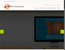 Tablet Screenshot of dontleakleads.com